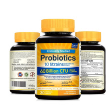 60 Billion CFUs Probiotics Supplements With 10 Probiotic Strains